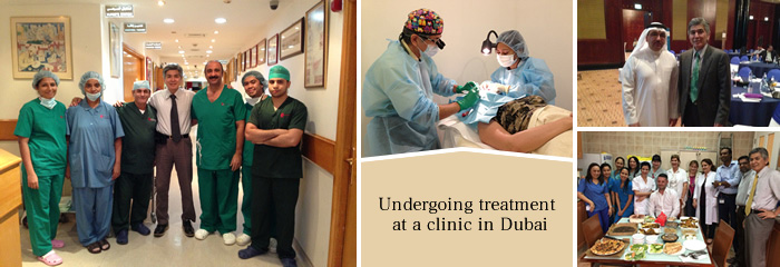 Undergoing treatment at a clinic in Dubai