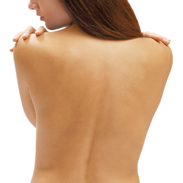 Beautiful woman's back